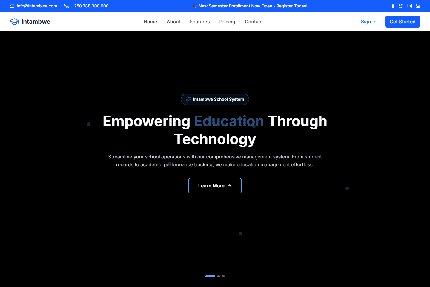 Intambwe School System project screenshot